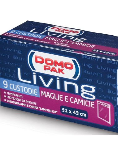 domopak living custodie 31x43cm - 9 pezzi - maglie e camicie: tuttocasashop.live: prodotti per bucato e tessuti