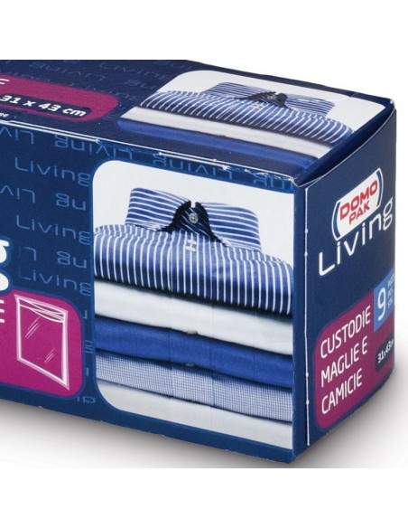 domopak living custodie 31x43cm - 9 pezzi - maglie e camicie: tuttocasashop.live: prodotti per bucato e tessuti