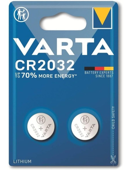 varta 2 pile bottone formato 2032 lithio per telecomadi auto e cancelli: tuttocasashop.live: altro - bazar