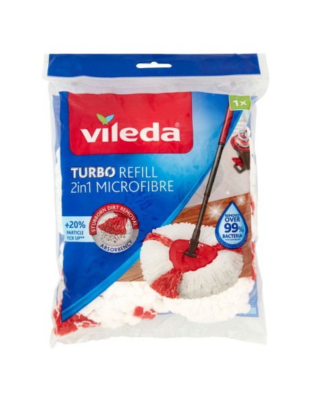 vileda 2in1 turbo smart ricambio mop microfibra lavapavimenti sistema rotant: tuttocasashop.live: pulizia e cura della casa