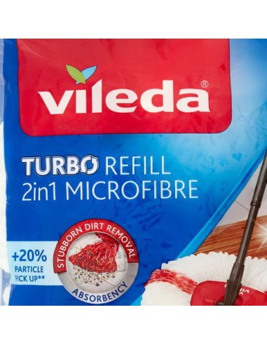 vileda 2in1 turbo smart ricambio mop microfibra lavapavimenti sistema rotant: tuttocasashop.live: pulizia e cura della casa