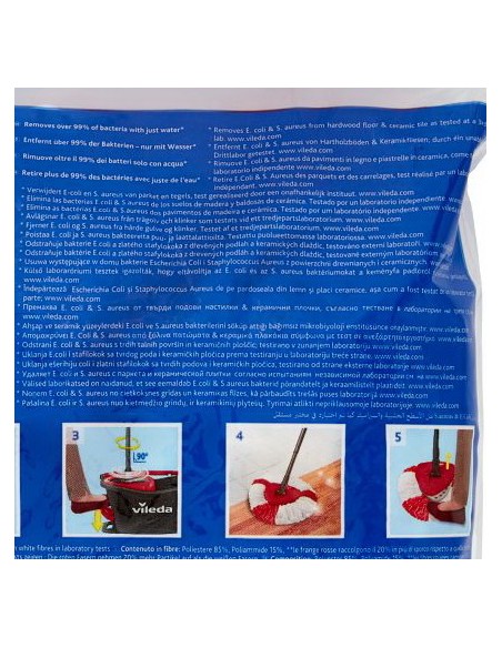vileda 2in1 turbo smart ricambio mop microfibra lavapavimenti sistema rotant: tuttocasashop.live: pulizia e cura della casa