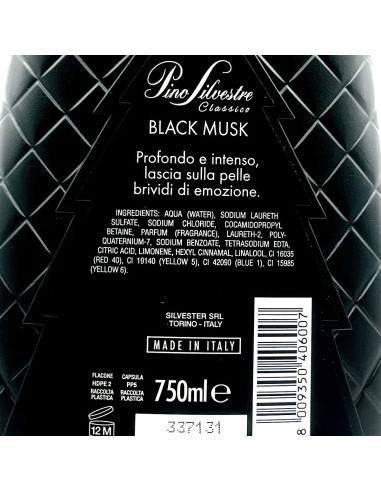 pino silvestre bagnoschiuma 750ml - black musk: tuttocasashop.live: igiene e cura della persona