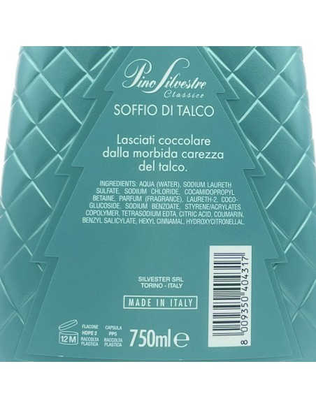 pino silvestre bagnoschiuma 750ml - soffio di talco: tuttocasashop.live: igiene e cura della persona