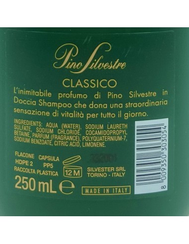 pino silvestre doccia shampoo - 250ml - classico: tuttocasashop.live: igiene e cura della persona