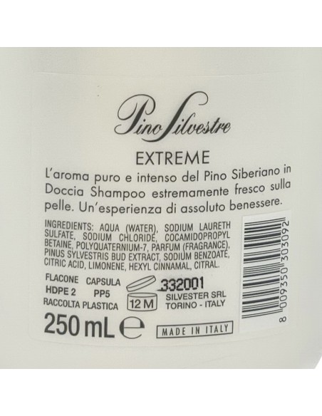pino silvestre doccia shampoo - 250ml - extreme: tuttocasashop.live: igiene e cura della persona