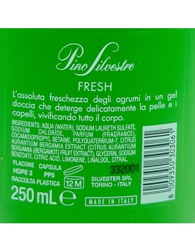 pino silvestre doccia shampoo - 250ml - fresh: tuttocasashop.live: igiene e cura della persona