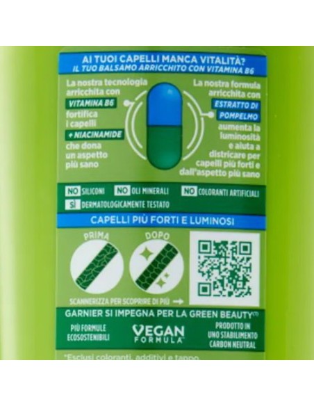 fructis balsamo per capelli - 200ml - capelli normali: tuttocasashop.live: igiene e cura della persona