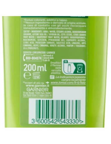 fructis balsamo per capelli - 200ml - capelli normali: tuttocasashop.live: igiene e cura della persona