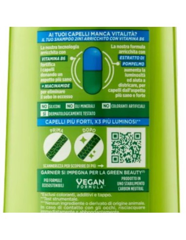 fructis shampoo 250ml - 2in1 con balsamo - per capelli normali: tuttocasashop.live: igiene e cura della persona