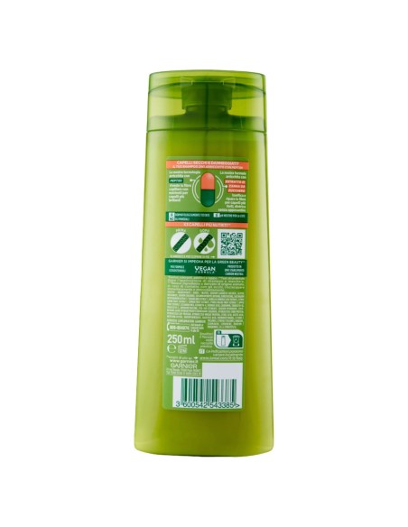 fructis shampoo 250ml - 2in1 con balsamo - per capelli secchi: tuttocasashop.live: igiene e cura della persona