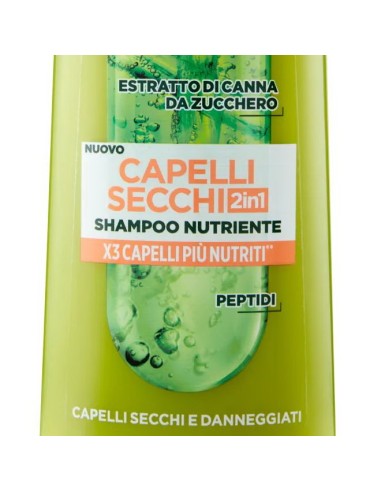 fructis shampoo 250ml - 2in1 con balsamo - per capelli secchi: tuttocasashop.live: igiene e cura della persona