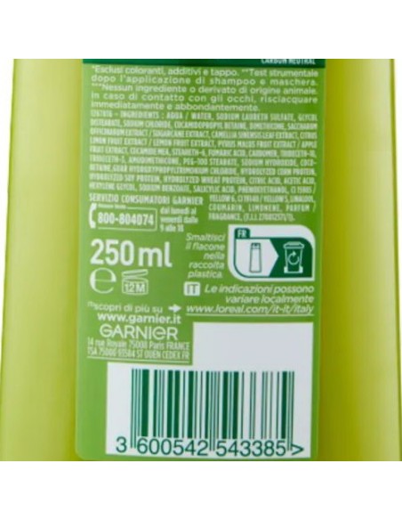 fructis shampoo 250ml - 2in1 con balsamo - per capelli secchi: tuttocasashop.live: igiene e cura della persona