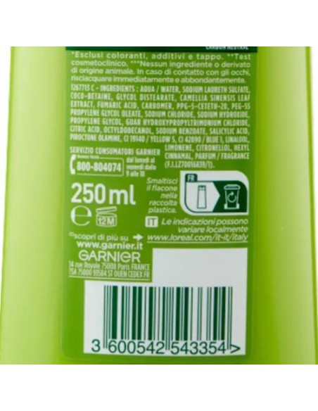 fructis shampoo - 250ml - antiforfora lenitivo anti comparsa capelli normali: tuttocasashop.live: igiene e cura della persona