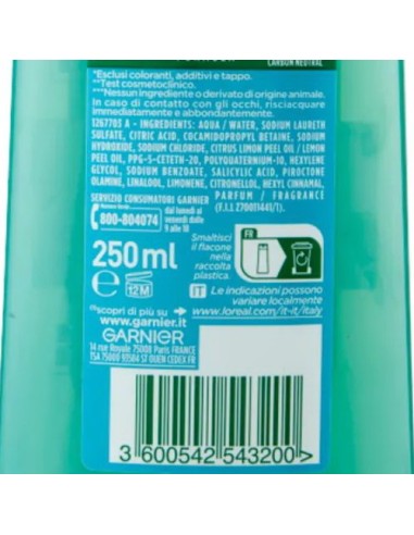 fructis shampoo - 250ml - antiforfora citrus detox - capelli grassi: tuttocasashop.live: igiene e cura della persona