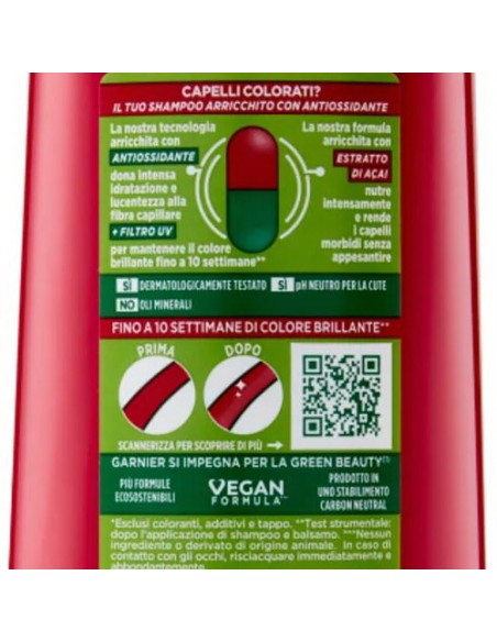 fructis shampoo - 250ml - color resist - ravvivante capelli colorati: tuttocasashop.live: igiene e cura della persona