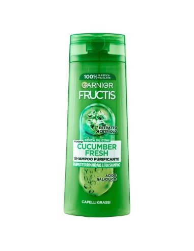 fructis shampoo - 250ml - cucumber fresh - purificante capelli grassi: tuttocasashop.live: igiene e cura della persona