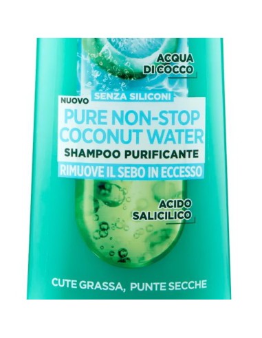 fructis shampoo 250ml pure non-stop coconut water - cute grassa punte secche: tuttocasashop.live: igiene e cura della persona