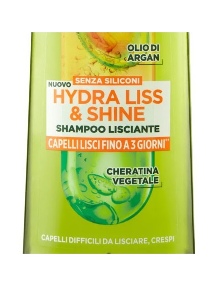 fructis shampoo - 250ml - hydra liss & shine - lisciante capelli crespi: tuttocasashop.live: igiene e cura della persona