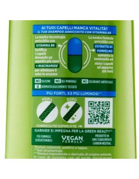 fructis shampoo - 250ml - forti & brillanti - capelli normali: tuttocasashop.live: igiene e cura della persona