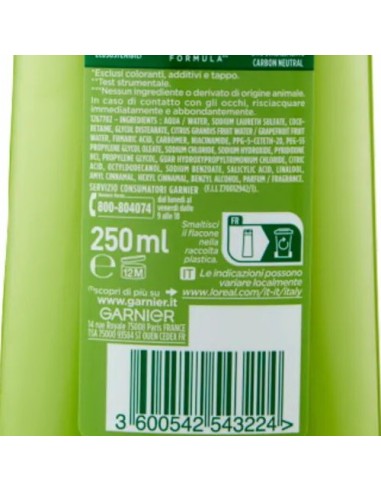 fructis shampoo - 250ml - forti & brillanti - capelli normali: tuttocasashop.live: igiene e cura della persona