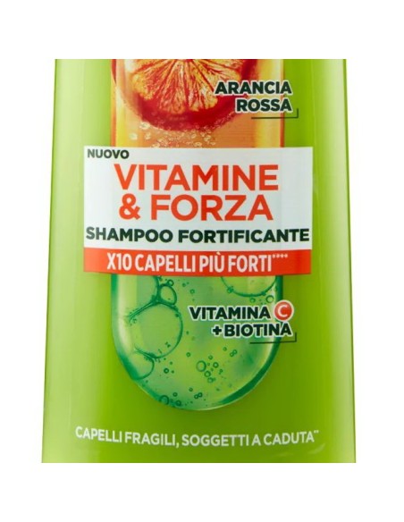 fructis shampoo - 250ml - vitamine & forza - fortificante capelli fragili: tuttocasashop.live: igiene e cura della persona