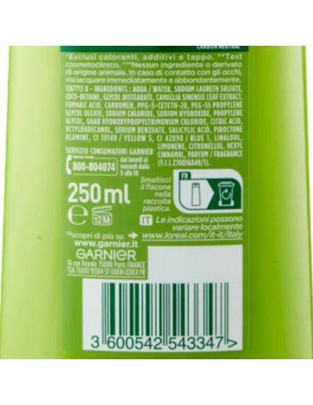 fructis shampoo 250ml - 2in1 con balsamo - antiforfora lenitivo: tuttocasashop.live: igiene e cura della persona