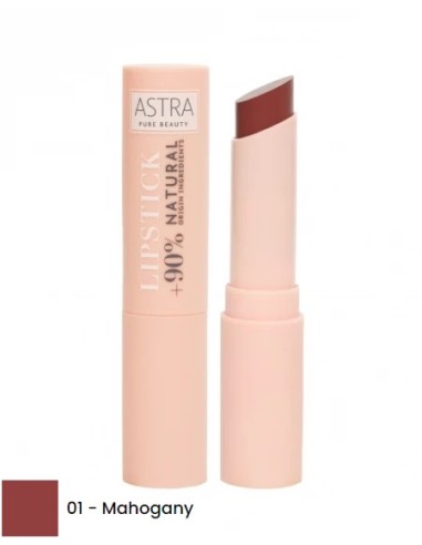 astra pure beauty lipstick - rossetto cremoso semi mat - 01 mahogany: tuttocasashop.live: igiene e cura della persona
