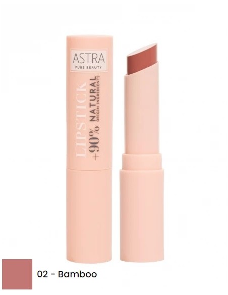 astra pure beauty lipstick - rossetto cremoso semi mat - 02 bamboo: tuttocasashop.live: igiene e cura della persona