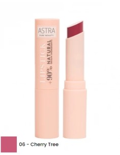astra pure beauty lipstick - rossetto cremoso semi mat - 06 cherry tree: tuttocasashop.live: igiene e cura della persona