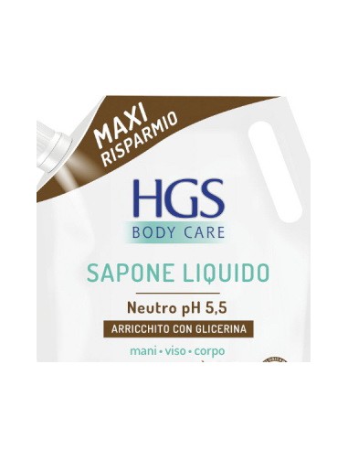 hgs sapone liquido maxi ecoricarica busta - 2 litri - cocco: tuttocasashop.live: igiene e cura della persona