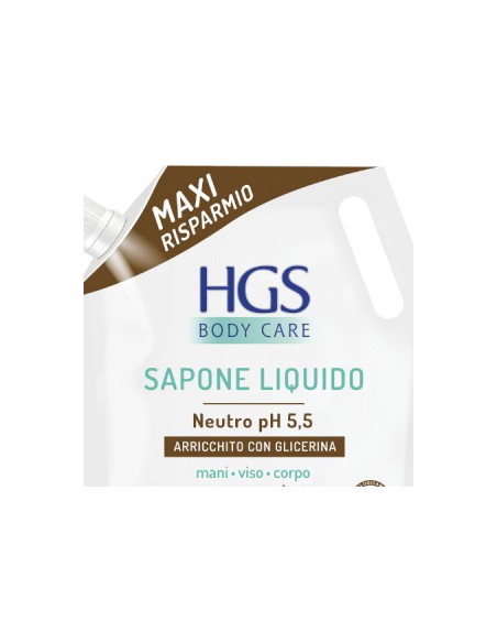 hgs sapone liquido maxi ecoricarica busta - 2 litri - cocco: tuttocasashop.live: igiene e cura della persona