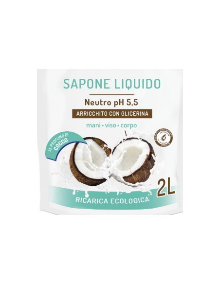 hgs sapone liquido maxi ecoricarica busta - 2 litri - cocco: tuttocasashop.live: igiene e cura della persona