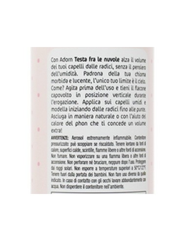 adorn mousse - 150ml - volumizzante - testa fra le nuvole: tuttocasashop.live: igiene e cura della persona