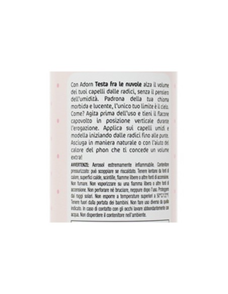 adorn mousse - 150ml - volumizzante - testa fra le nuvole: tuttocasashop.live: igiene e cura della persona