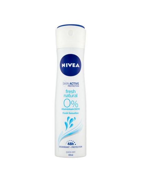 nivea deodorante spray - 150ml - fresh natural - 0% alluminium (ach): tuttocasashop.live: igiene e cura della persona