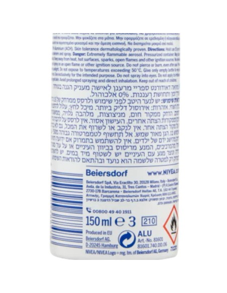 nivea deodorante spray - 150ml - fresh natural - 0% alluminium (ach): tuttocasashop.live: igiene e cura della persona