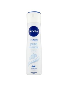 nivea deodorante spray - 150ml - pure invisible - 48h protection quick dry: tuttocasashop.live: igiene e cura della persona