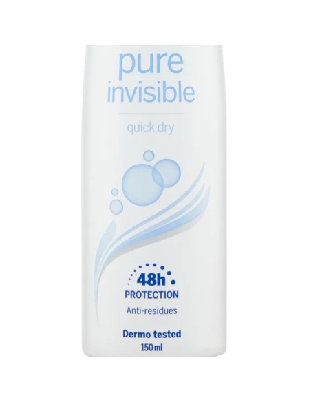 nivea deodorante spray - 150ml - pure invisible - 48h protection quick dry: tuttocasashop.live: igiene e cura della persona