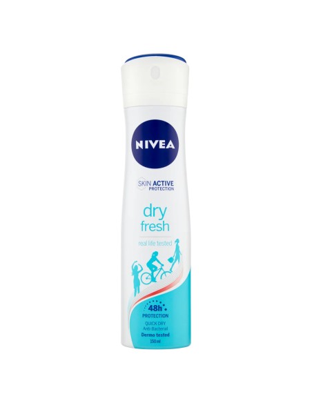 nivea deodorante spray - 150ml - dry fresh - 48h quick dry anti-bacterial: tuttocasashop.live: igiene e cura della persona