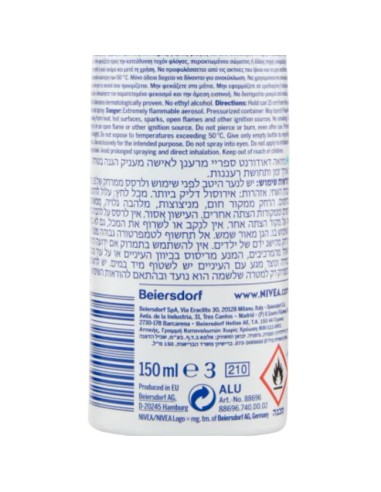 nivea deodorante spray - 150ml - dry fresh - 48h quick dry anti-bacterial: tuttocasashop.live: igiene e cura della persona