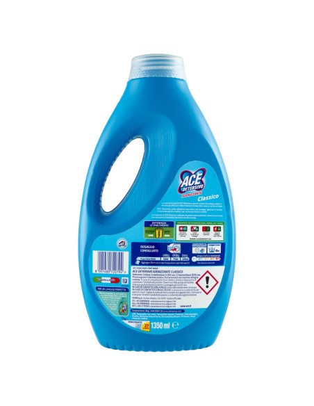 ace detersivo lavatrice liquido - 27 lavaggi - 1350ml - classico: tuttocasashop.live: prodotti per bucato e tessuti