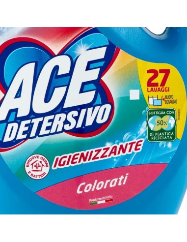 ace detersivo lavatrice liquido - 27 lavaggi - 1350ml - color: tuttocasashop.live: prodotti per bucato e tessuti
