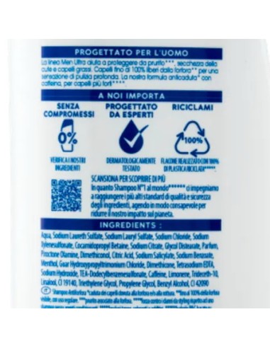 head & shoulders shampoo 225ml - men ultra - anticaduta - con caffeina: tuttocasashop.live: igiene e cura della persona