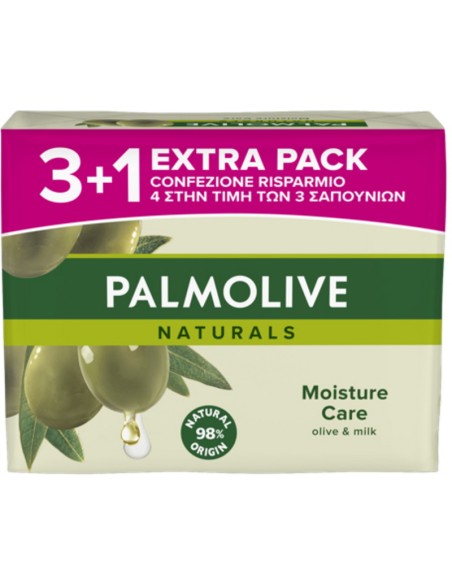 palmolive saponetta - 90 grammi - 4 pezzi - original - verde - oliva: tuttocasashop.live: igiene e cura della persona
