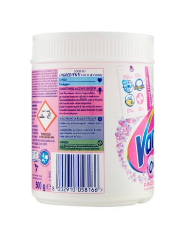 vanish oxi action additivo per bucato - 500 grammi - crystal white - bianco: tuttocasashop.live: prodotti per bucato e tessuti