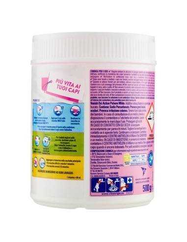 vanish oxi action additivo per bucato - 500 grammi - crystal white - bianco: tuttocasashop.live: prodotti per bucato e tessuti