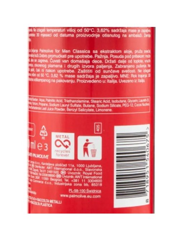 palmolive schiuma da barba 300ml - classica idratante con aloe vera: tuttocasashop.live: igiene e cura della persona