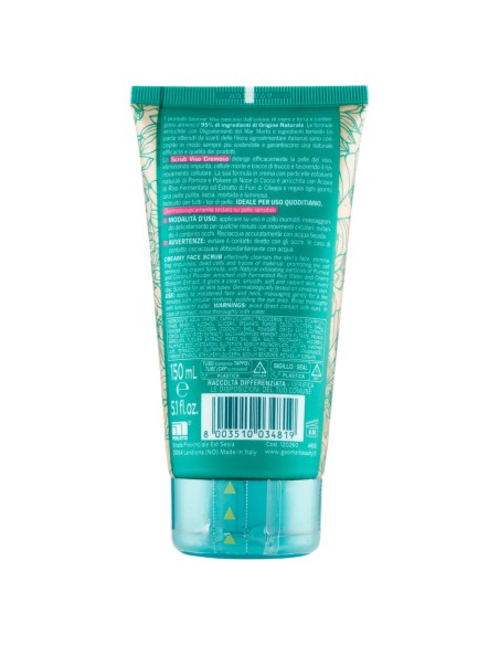geomar scrub viso cremoso 150ml - 2in1 esfolia e deterge - 95% naturale: tuttocasashop.live: igiene e cura della persona