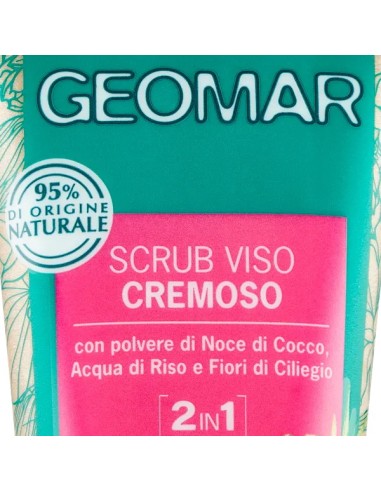 geomar scrub viso cremoso 150ml - 2in1 esfolia e deterge - 95% naturale: tuttocasashop.live: igiene e cura della persona